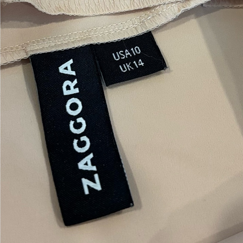 Zaggora Pink Halter Athletic Tank Top Built-In Bra Size 10 Yoga & Workout Top - Picture 3 of 4